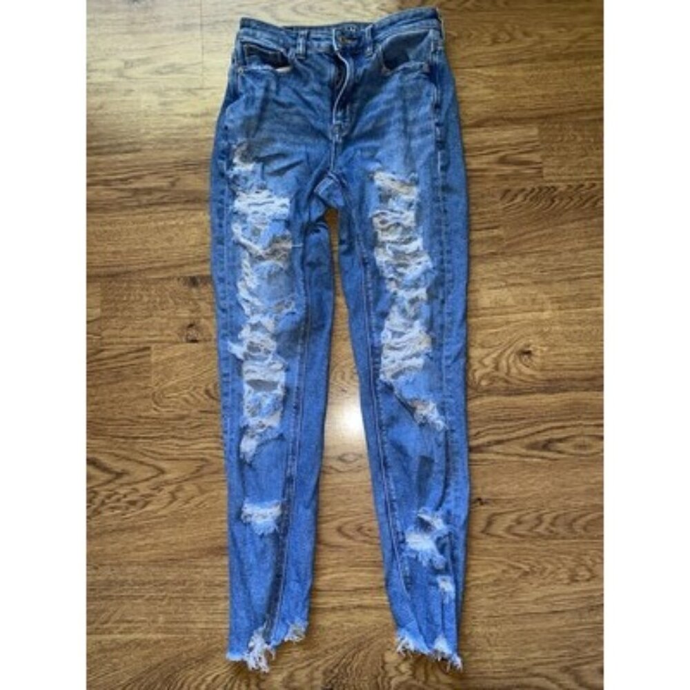 American Eagle Stretch Womens Destroyed Mom Jean Size 00